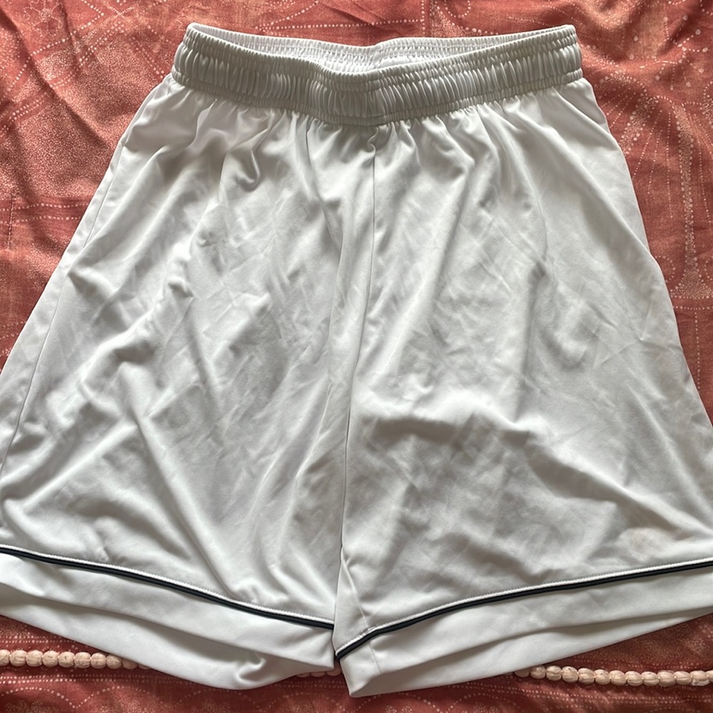 White adidas shorts